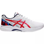 ASICS Men’s GEL-Game 8 L.E Tennis Shoes – White/Classic Red | Stable & Cushioned Court Shoes | ProBadminton.in.