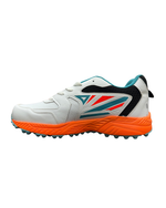Sportix Max Power cricket shoes orange and white side view