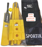 Sportix Plastic Cricket Set for Kids with Bat, Ball & Stumps – Lightweight Outdoor Cricket Kit