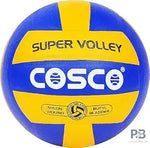 COSCO Super Volleyball – Size 4 | Genuine Leather | Pasted 18-Panel | Reinforced Fabric Core | Made in India | Professional Tournament Ball.