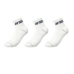 Yonex Socks M 2575T 3X1 - ALL WHITE (Pack of 3 socks)