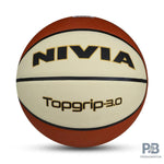 Nivia Top Grip Basketball Size 7 – FIBA Approved Rubber Basketball for Indoor & Outdoor Play | Durable, High-Grip Brown Ball.