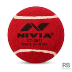 Nivia Heavy Tennis Cricket Ball (Red) -Pack of 12.