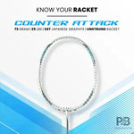Apacs Counter Attack Badminton Racket – 6U Lightweight | Head Heavy | High-Speed Frame.