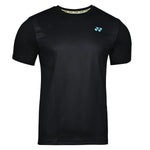 YONEX T-Shirt Round Neck 2680 - JET BLACK – Premium Breathable Black Tee for Badminton & Tennis Players | Probadminton