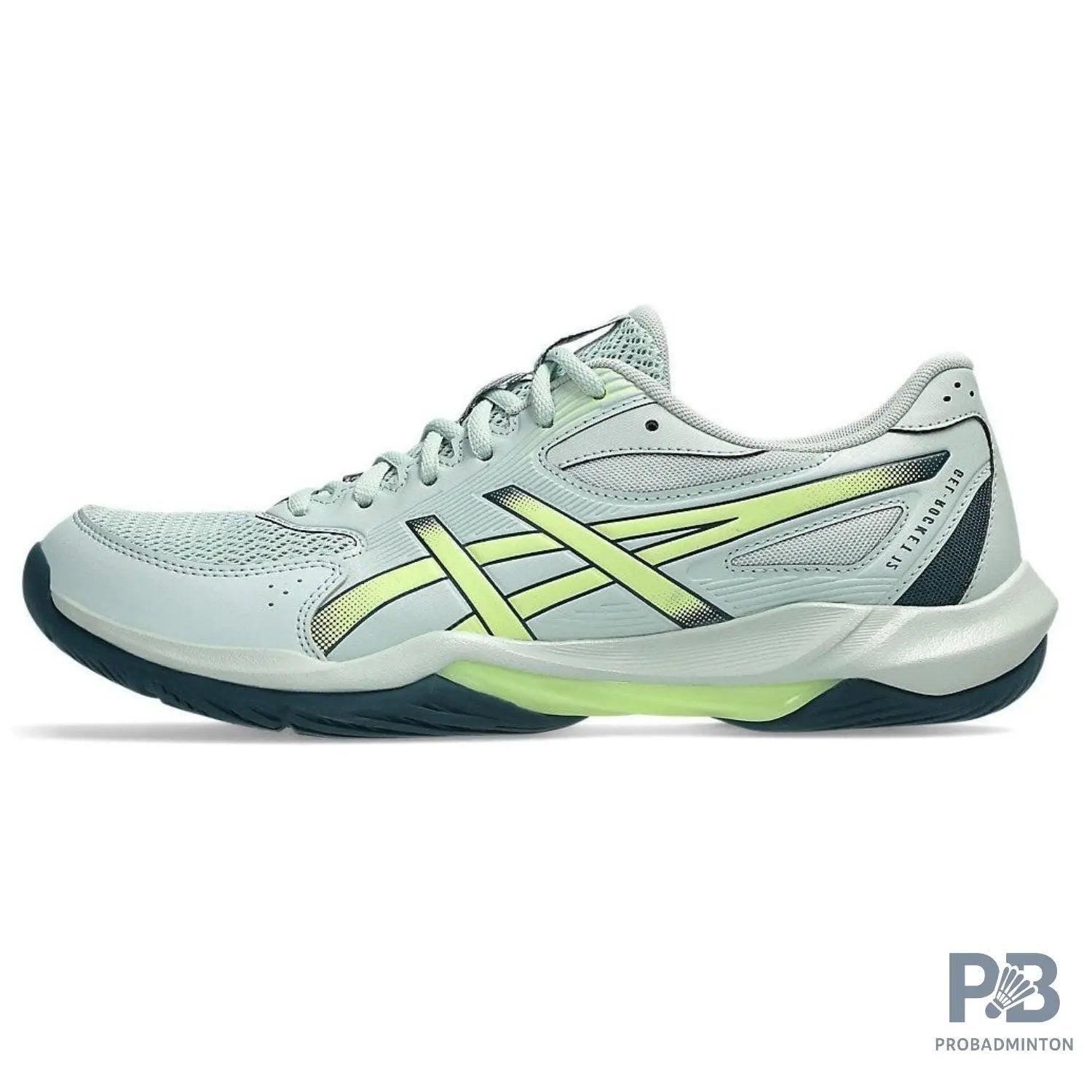 Asics Gel Rocket 12 Badminton Shoe | Lichen Rock/Tranquil Teal Asics Gel Rocket 12 Badminton Shoe | Lichen Rock/Tranquil Teal