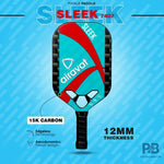 Airavat Sleek 7407 Pickleball Paddle – | Best Pickleball Paddles India for Beginners (Red/Yellow).