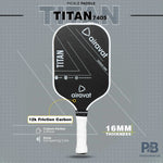 Airavat Titan 7405 Pickleball Paddle | Carbon Fiber Face & Polypropylene Core | Single Paddle | ProBadminton.in.