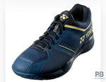 YONEX POWER CUSHION STRIDER FLOW WIDE Badminton Shoe (NAVY/ GOLD).