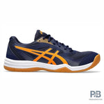 Asics UPCOURT 5 Indoor Court Shoe (Pea Coat/Shocking orange).