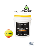 Yonex MUSCLE POWER 30 Stage 2 Orange Tennis Balls – Bucket of 60 | Best Tennis Ball Price in India for Kids.