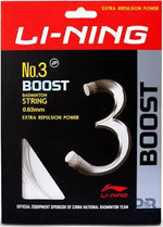 Li-Ning No. 3 Boost Nylon Badminton String with high Repulsion Power.