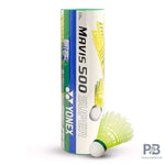 YONEX Mavis 500 Super Nylon Shuttlecock (Green Cap Yellow) | Durable, Consistent Flight | Ideal for Training & Recreational Play.