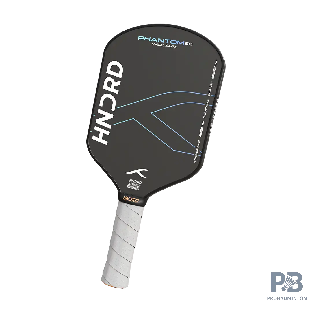 Hundred Phantom 60 Pickleball Paddle (Wide/Extended) | Fiberglass Face & Polymer Core for Power & Spin | Ideal for Recreational Play | ProBadminton.in.