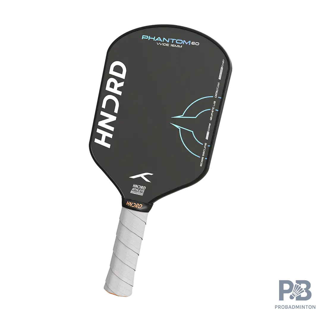 Hundred Phantom 60 Pickleball Paddle (Wide/Extended) | Fiberglass Face & Polymer Core for Power & Spin | Ideal for Recreational Play | ProBadminton.in.