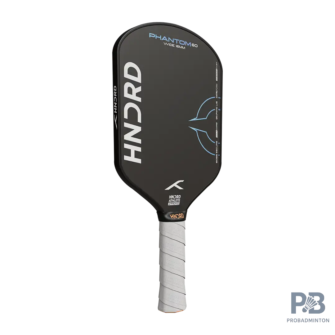 Hundred Phantom 60 Pickleball Paddle (Wide/Extended) | Fiberglass Face & Polymer Core for Power & Spin | Ideal for Recreational Play | ProBadminton.in.