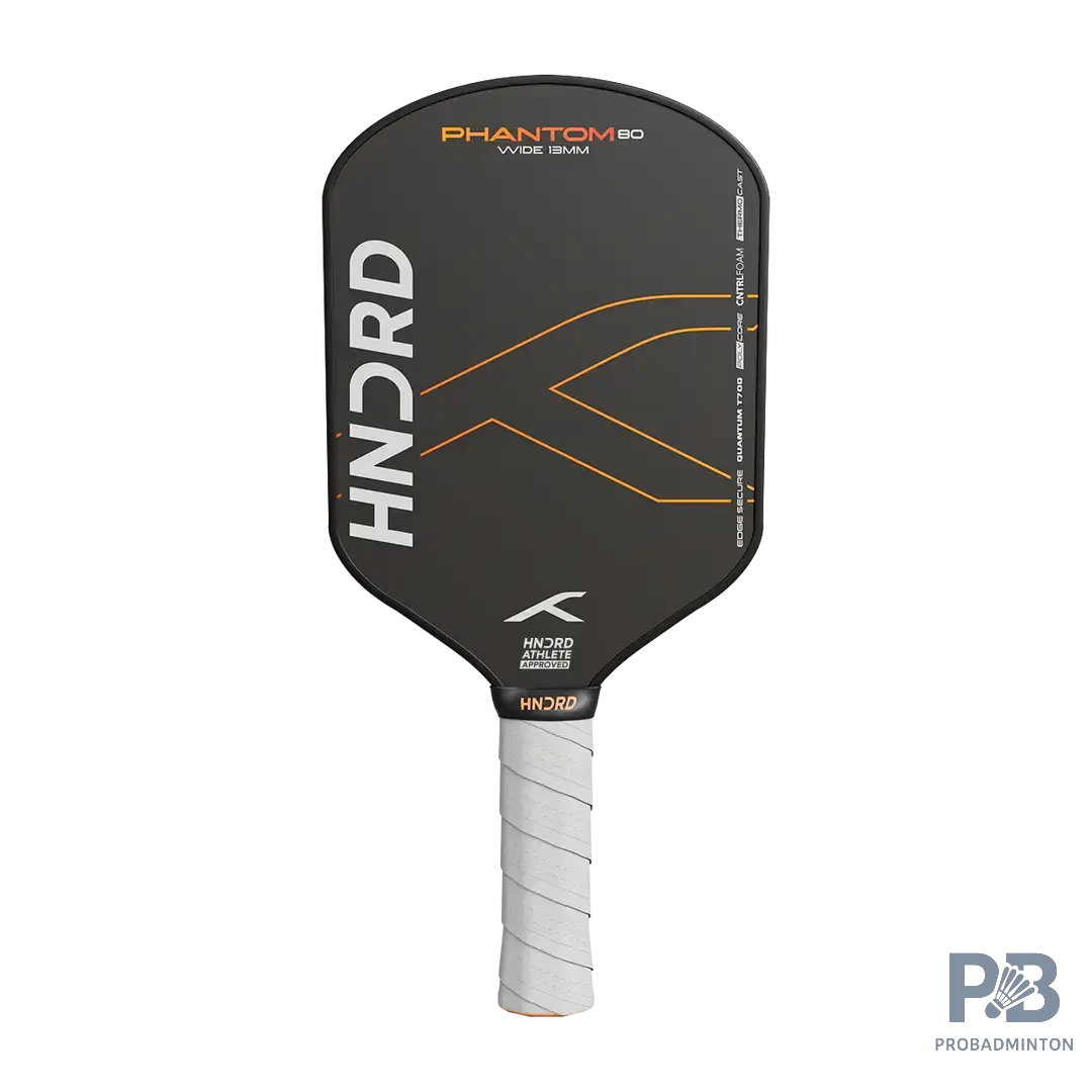 Hundred Phantom 80 Pickleball Paddle (Wide/Extended Body) | Fiberglass Face & Polymer Core for Power & Spin | USAPA Approved | ProBadminton.in.