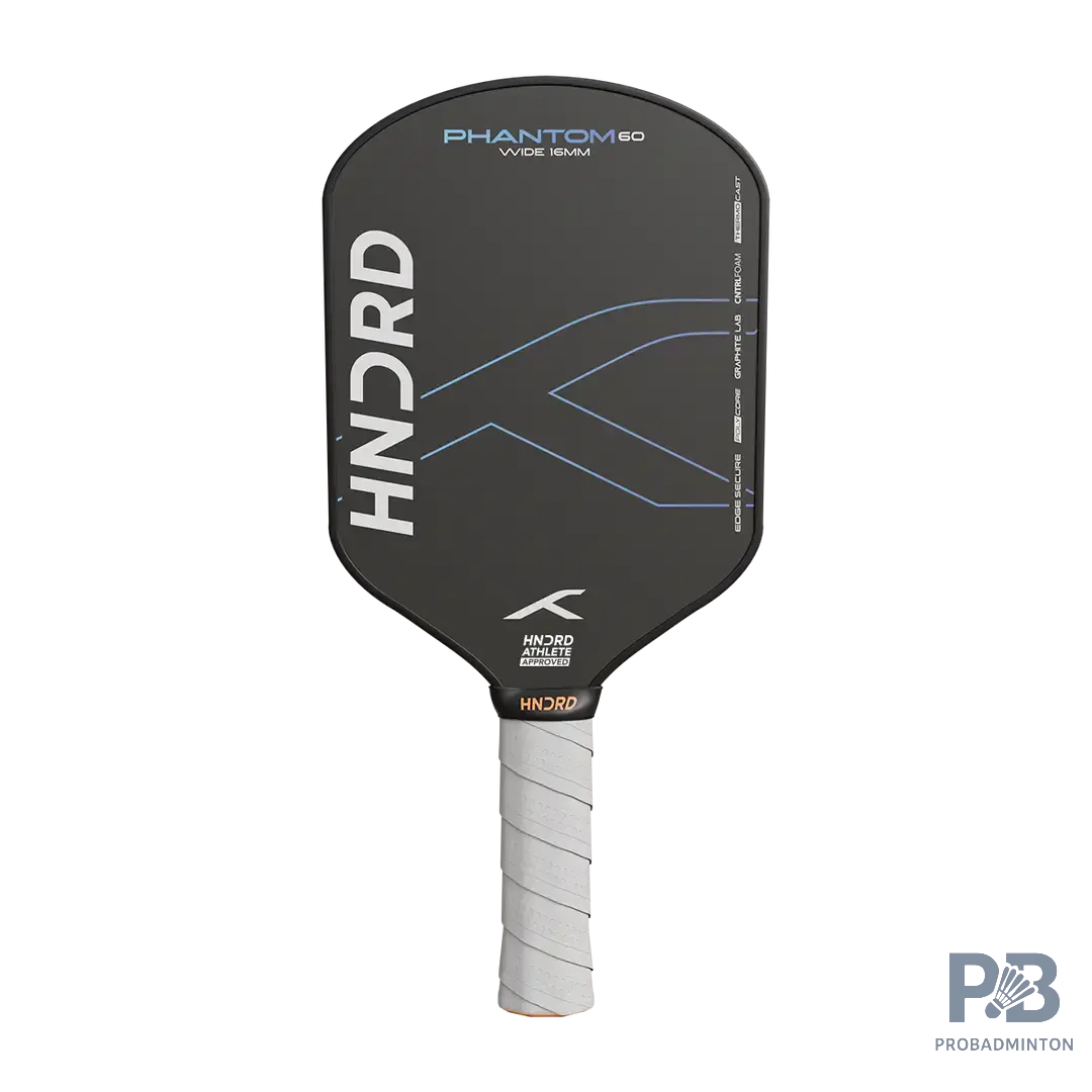 Hundred Phantom 60 Pickleball Paddle (Wide/Extended) | Fiberglass Face & Polymer Core for Power & Spin | Ideal for Recreational Play | ProBadminton.in.