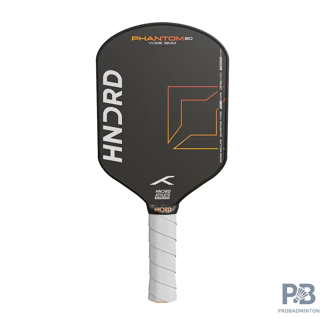 Hundred Phantom 80 Pickleball Paddle (Wide/Extended Body) | Fiberglass Face & Polymer Core for Power & Spin | USAPA Approved | ProBadminton.in.