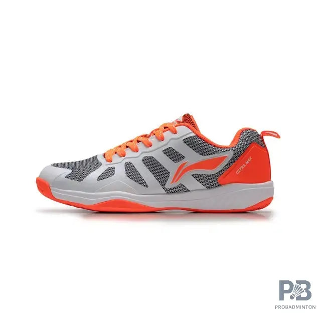 Lining Ultra Max Badminton Shoes (White/Orange).