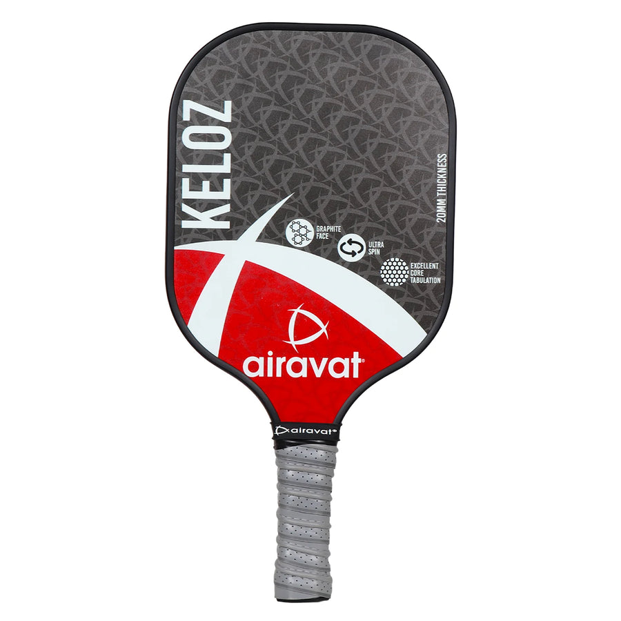 Airavat Keloz 7402 Pickleball Paddle (Black / Cyan / Lime Green)