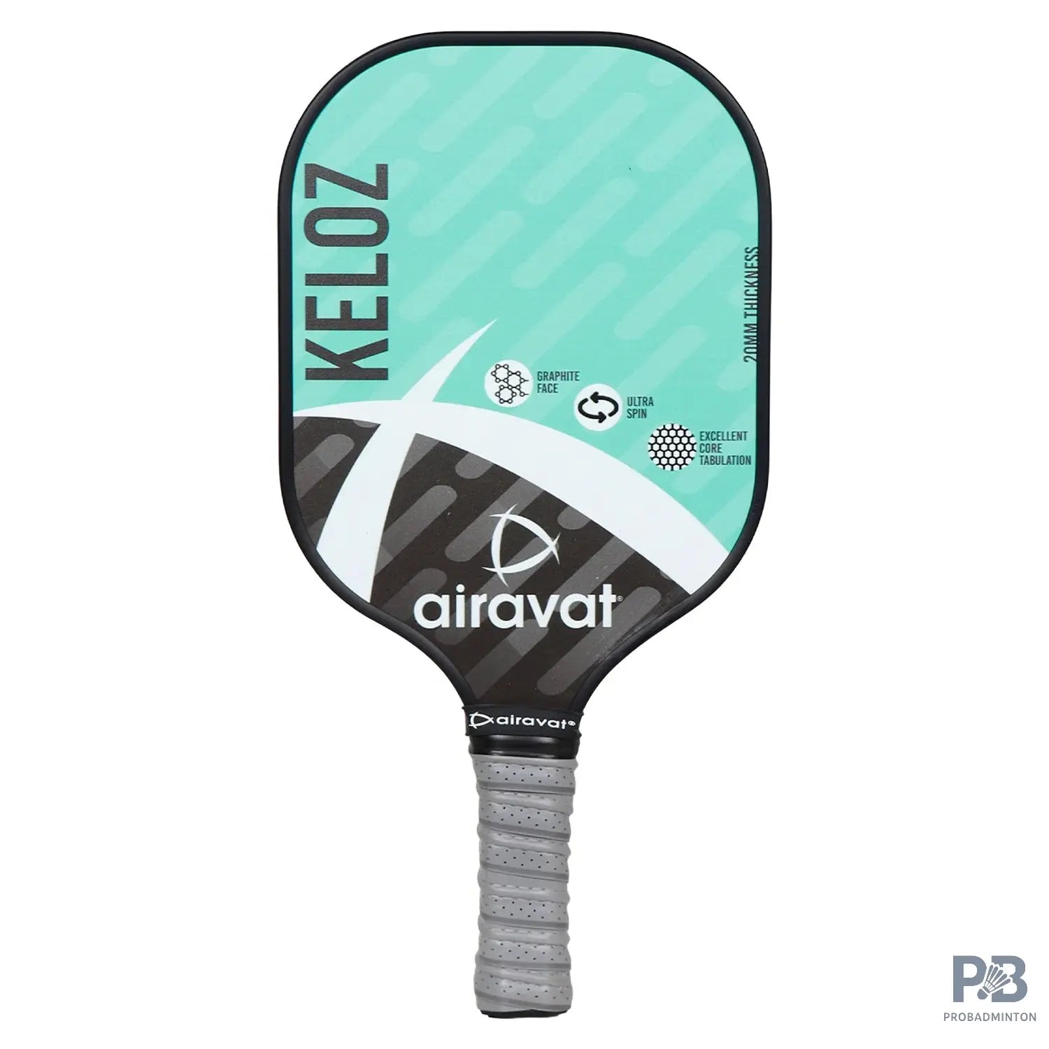 Airavat Keloz 7402 Pickleball Paddle – Carbon Graphite Paddle Ball in India | Best Pickleball Paddles India for Beginners (Black, Cyan, Lime Green).