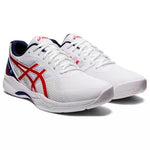 ASICS Men’s GEL-Game 8 L.E Tennis Shoes – White/Classic Red | Stable & Cushioned Court Shoes | ProBadminton.in.