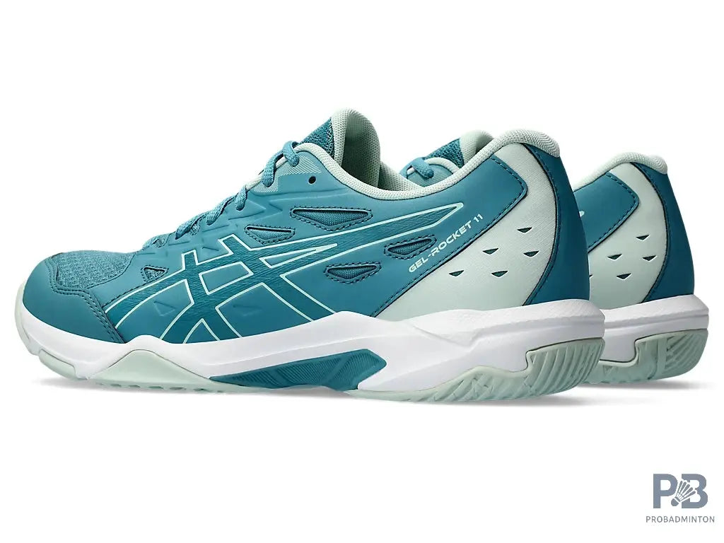 ASICS GEL ROCKET 11 INDOOR SHOES (BLUE TEAL/PALE MINT).