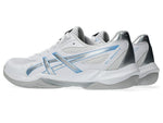 asics gel rocket 12 white blue indoor court shoe
