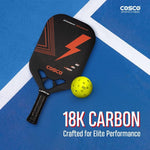 Cosco Carbon Charge Pickleball Paddle | Lightweight Carbon Graphite Paddle | Buy Online at Probadminton.in.