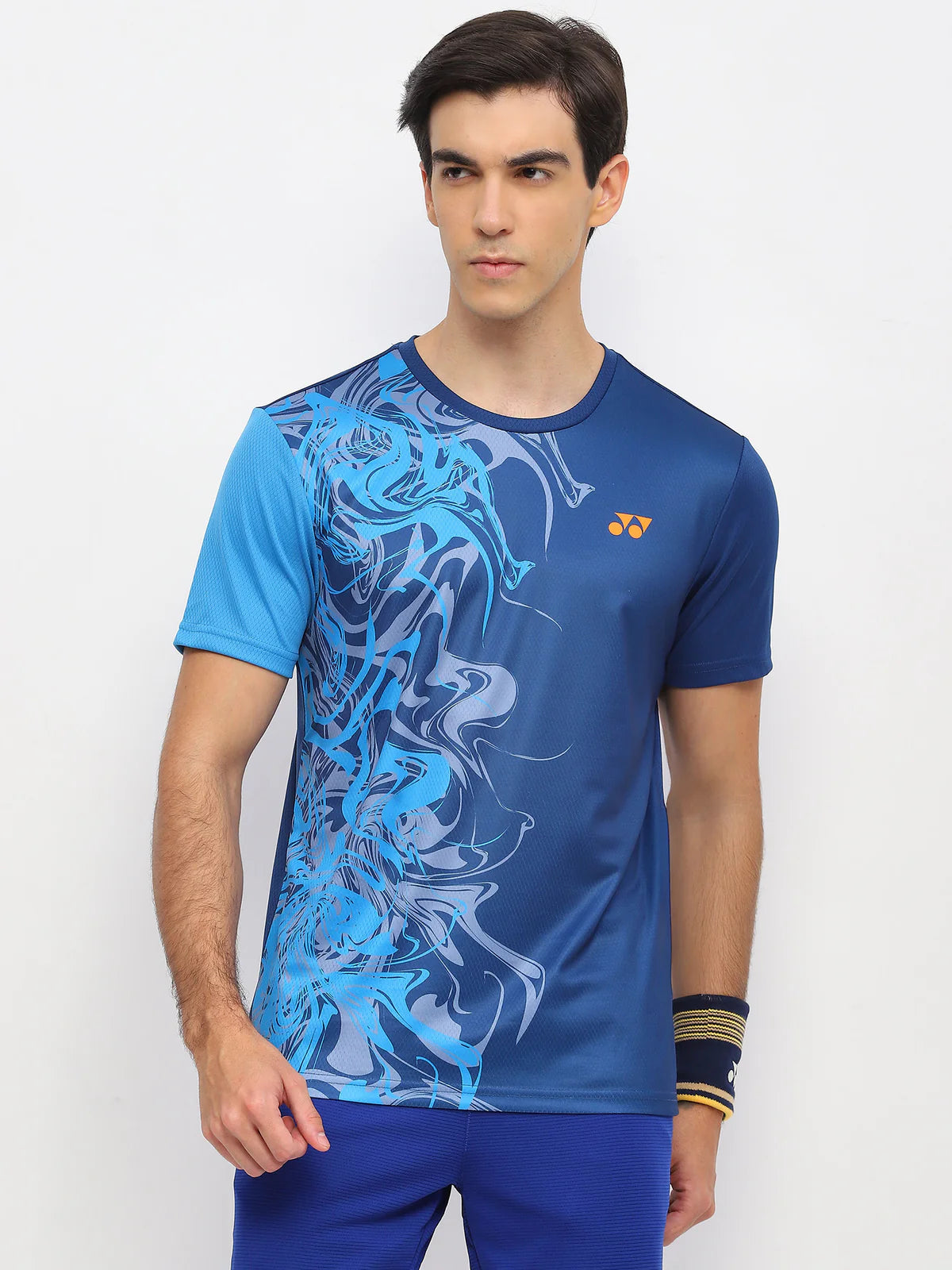 yonex badmnton shirt round nek 2967 navy peony

