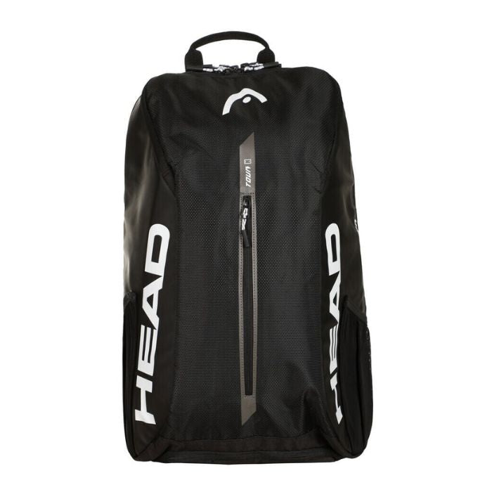 Head Tour Backpack 25L - Black/White – Spacious Tennis Backpack for Players on the Go | Probadminton