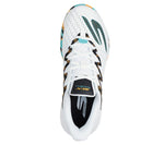 Skechers WTQ 246110C White Turquoise performance court shoe side view