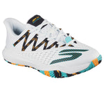 Skechers Viper Court Rally White Black Turquoise sports shoes