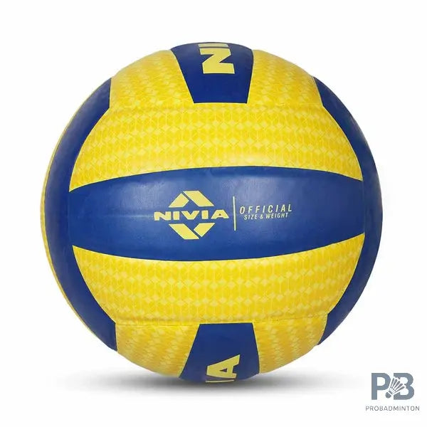 Nivia Air Strike Volleyball | Yellow and Blue | Suitable For Training/Match.