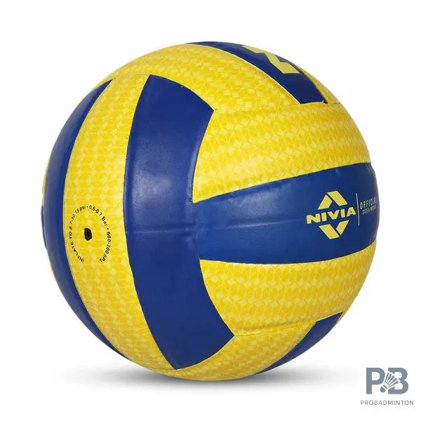 Nivia Air Strike Volleyball | Yellow and Blue | Suitable For Training/Match.