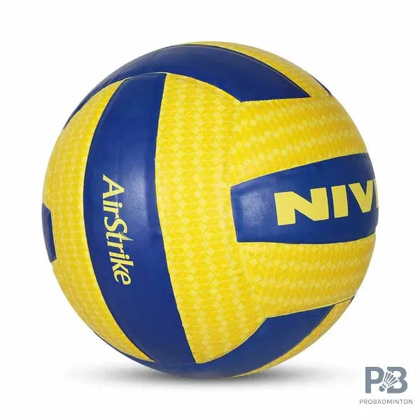 Nivia Air Strike Volleyball | Yellow and Blue | Suitable For Training/Match.