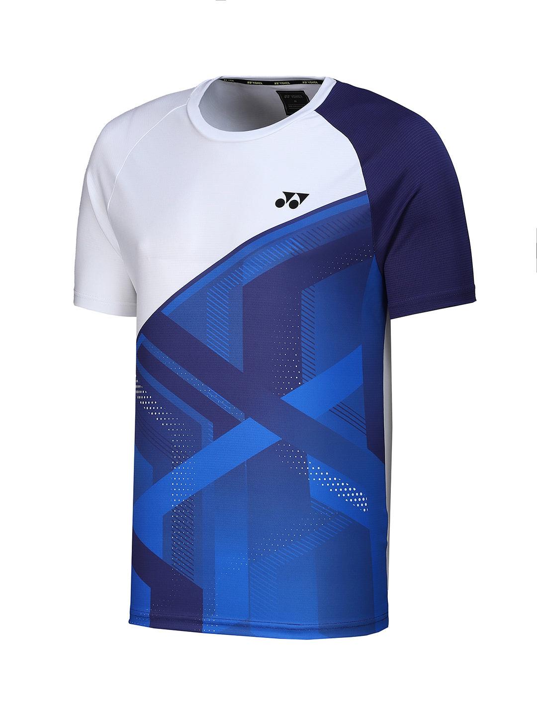 Yonex Badminton Tshirt Round Neck M 2993 - White Skipper Blue.
