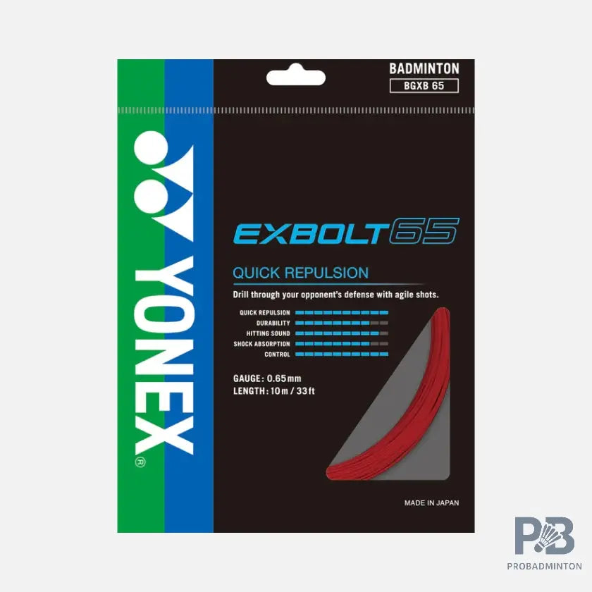 Yonex BG Exbolt 65 – Accelerated Shot & Instant Control.