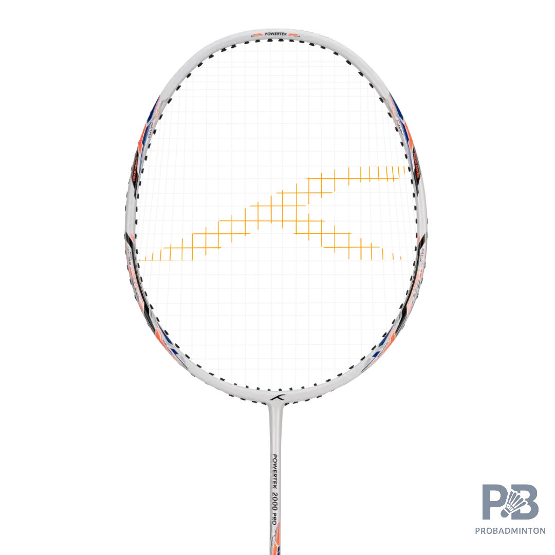 HUNDRED Powertek 2000 Pro Badminton Racket - Head Heavy 90g, Carbon Graphite, 24LBS (HBRR-3S034).