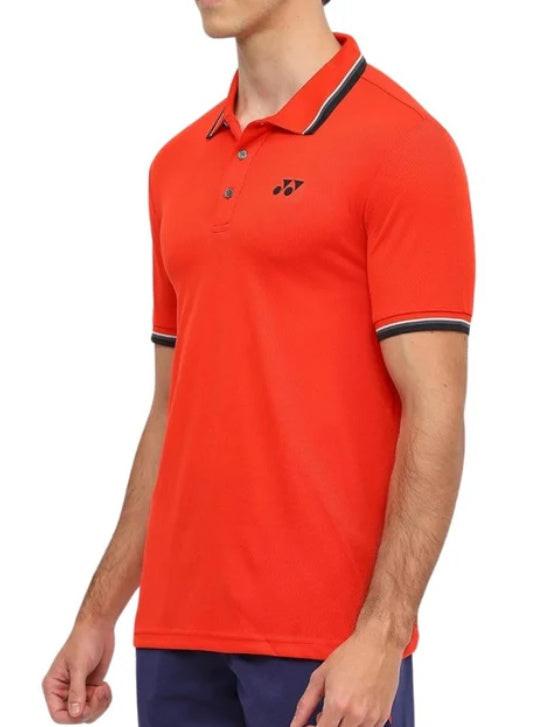 Yonex T-Shirt Polo 2970 Men’s Wear | Fiery Red | Lightweight Badminton Sportswear.