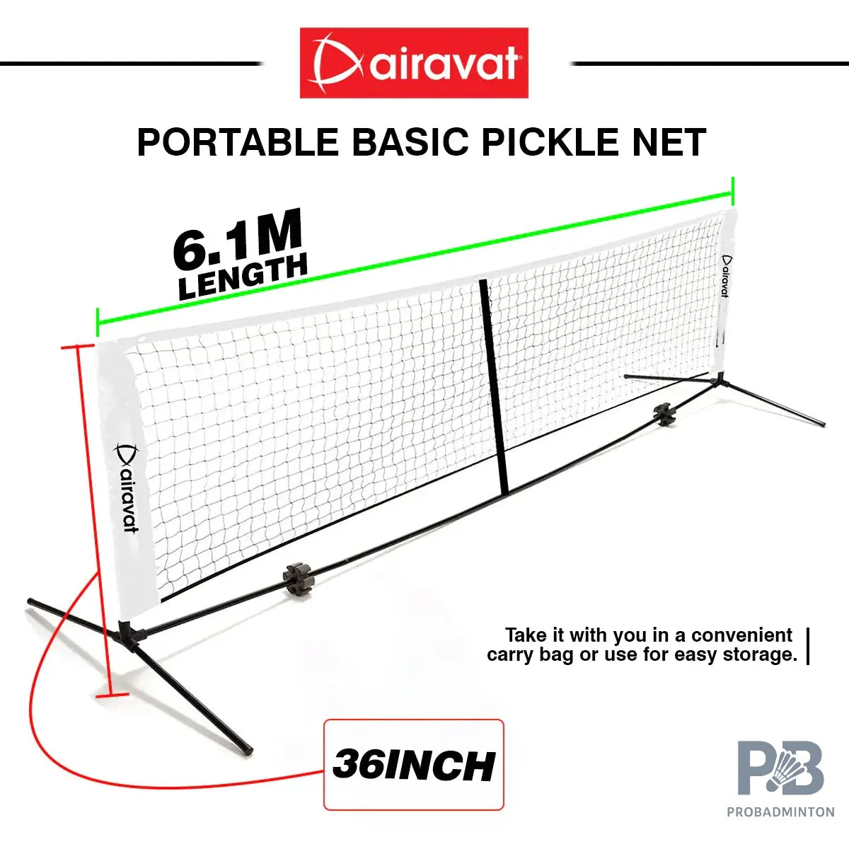 Airavat PICKLEBALL PORTABLE NET BASIC.