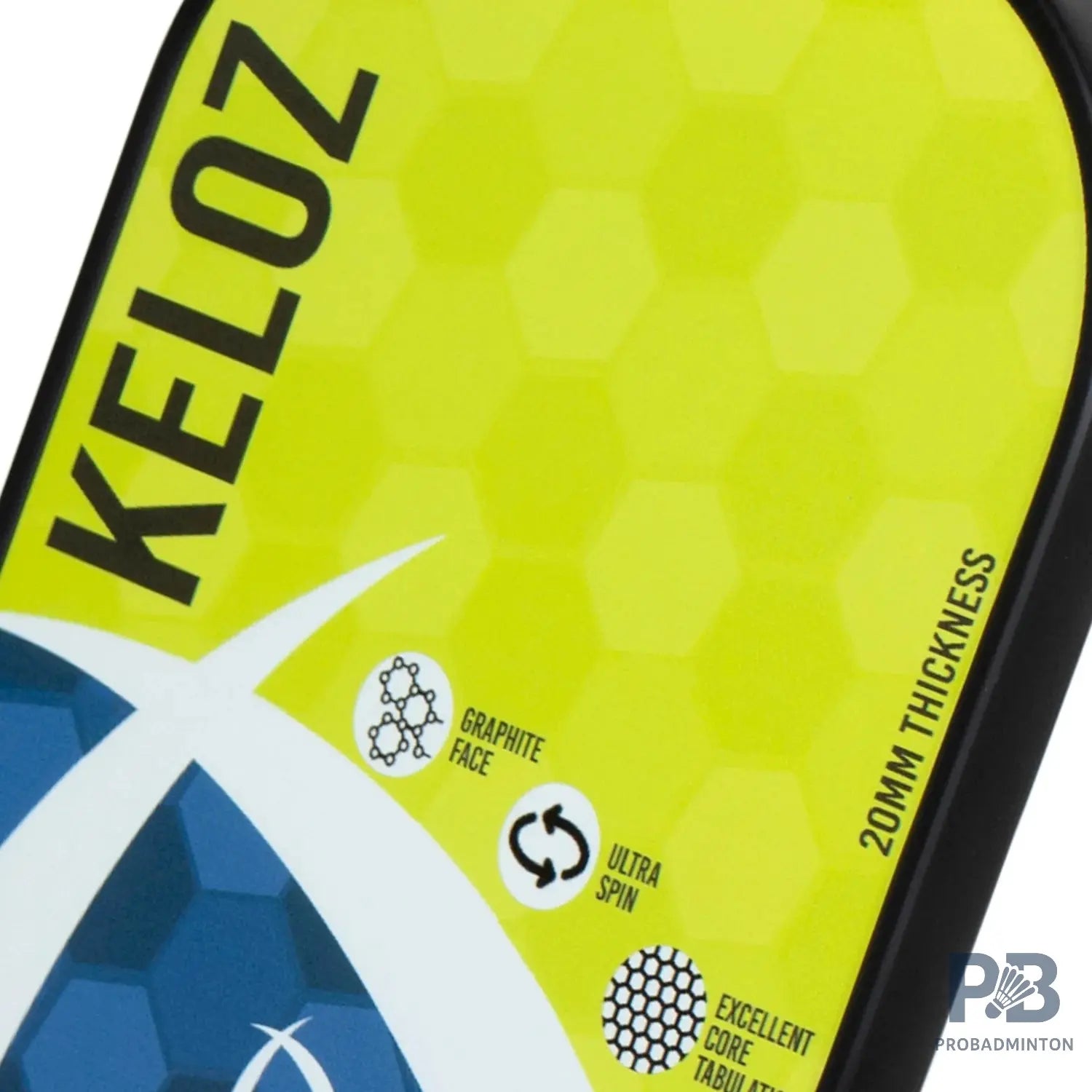 Airavat Keloz 7402 Pickleball Paddle – Carbon Graphite Paddle Ball in India | Best Pickleball Paddles India for Beginners (Black, Cyan, Lime Green).