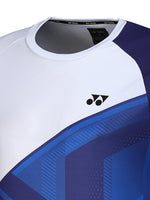 Yonex Badminton Tshirt Round Neck M 2993 - White Skipper Blue.