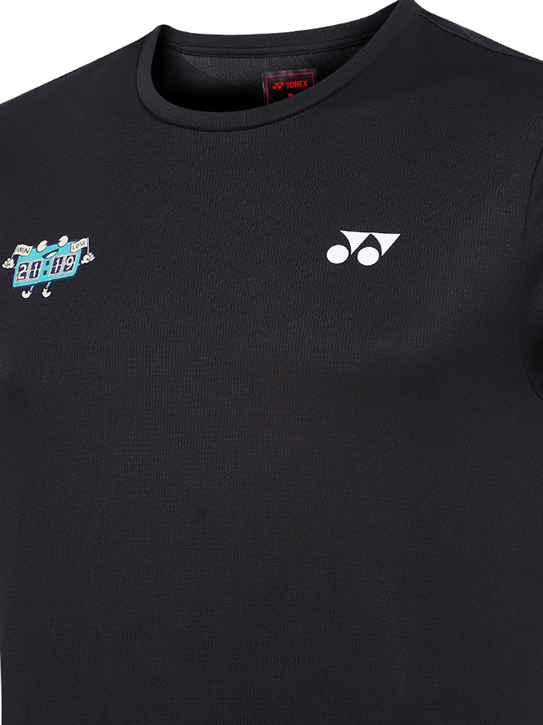 yonex jet black badmintn tshirt m3053

