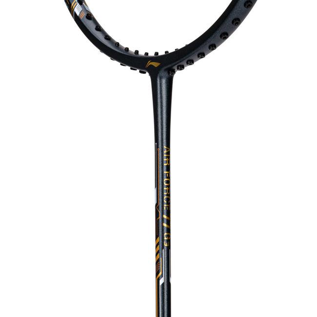 Li-Ning Air Force 77 - G3 Unstrung Badminton Racket | Dark Grey/White/Gold.