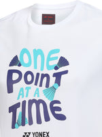yonex badmnton tshirt round neck m3047 white

