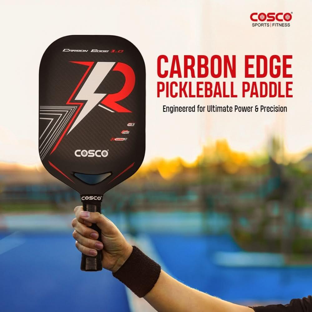 Cosco Carbon Edge 1.0 Pickleball Paddle | Lightweight Carbon Paddle for Beginners & Recreational Play | Buy Online at Probadminton.in.