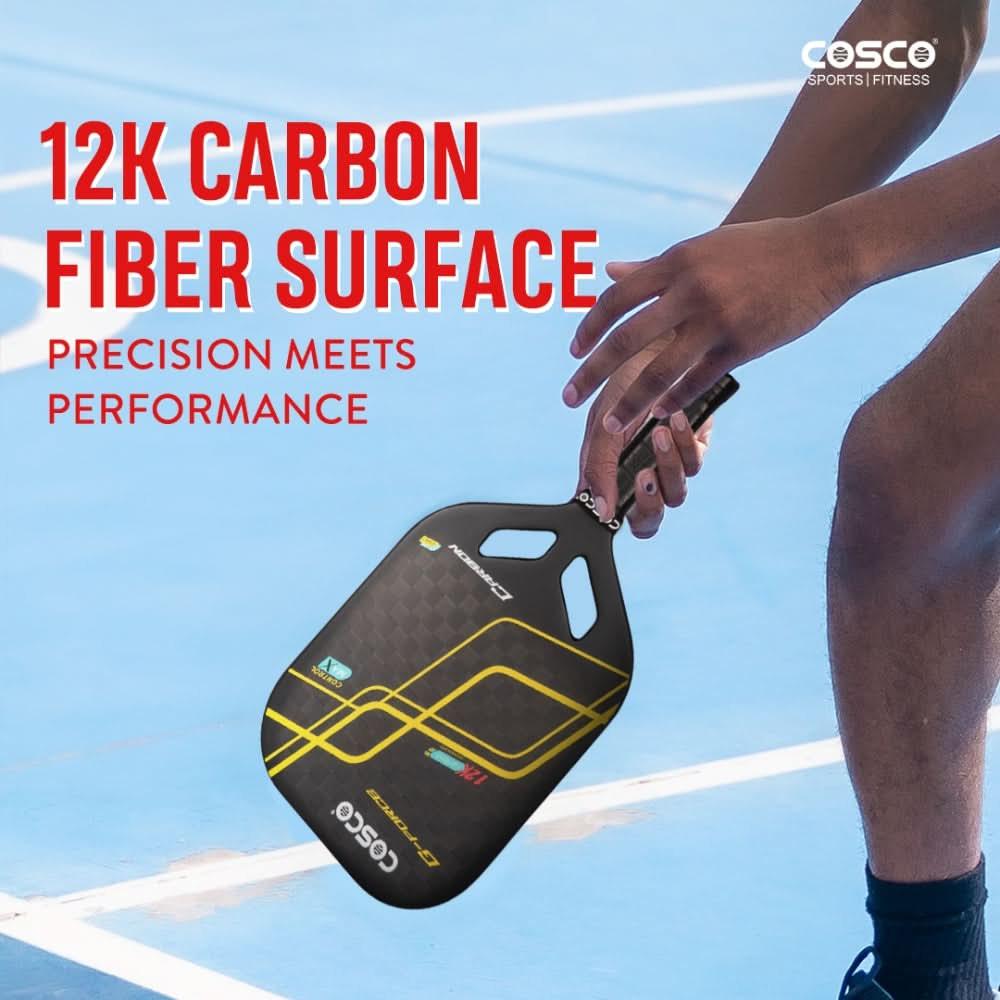 Cosco Carbon G-Force Pickleball Paddle | Lightweight Carbon Graphite Paddle | Buy Online at Probadminton.in.