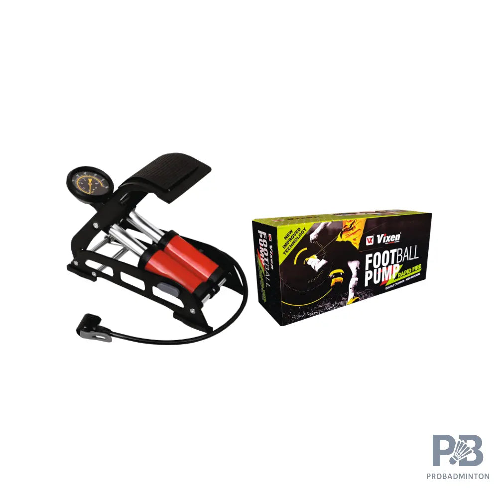 Vixen Football Pump Rapid Fire 10x6 – Double Cylinder High-Pressure Foot Pump (160 PSI)| Multipurpose Air Pump with Pressure Gauge.